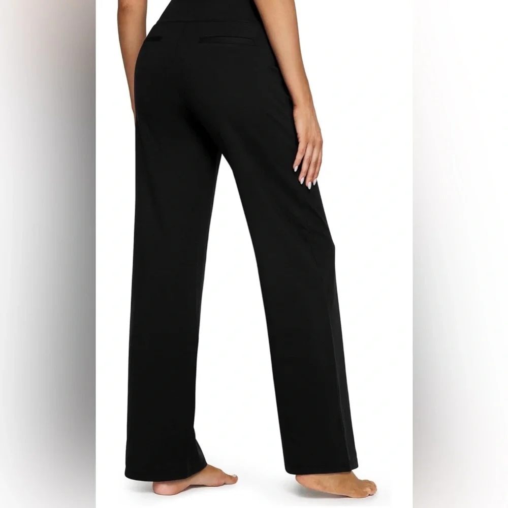 Women's Black Wide-Leg Pants - Picture 2 of 8